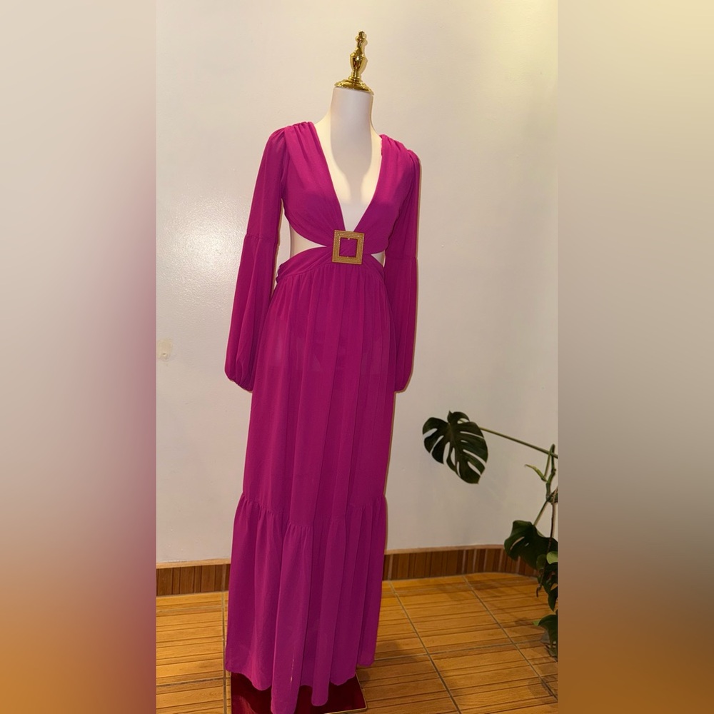 Pink Cut-Out Maxi Dress - Picture 3 of 6